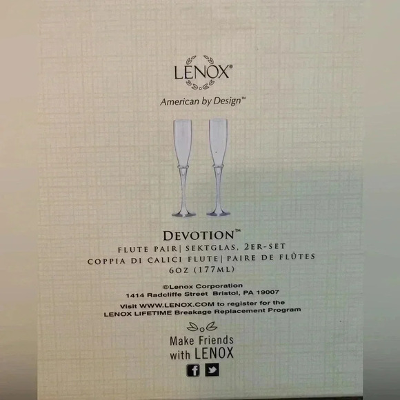 Lenox | Devotion Flute crystal pair, set - Picture 7 of 11